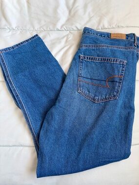 American Eagle Mom Jeans High Rise Blue Denim Size 10 Short